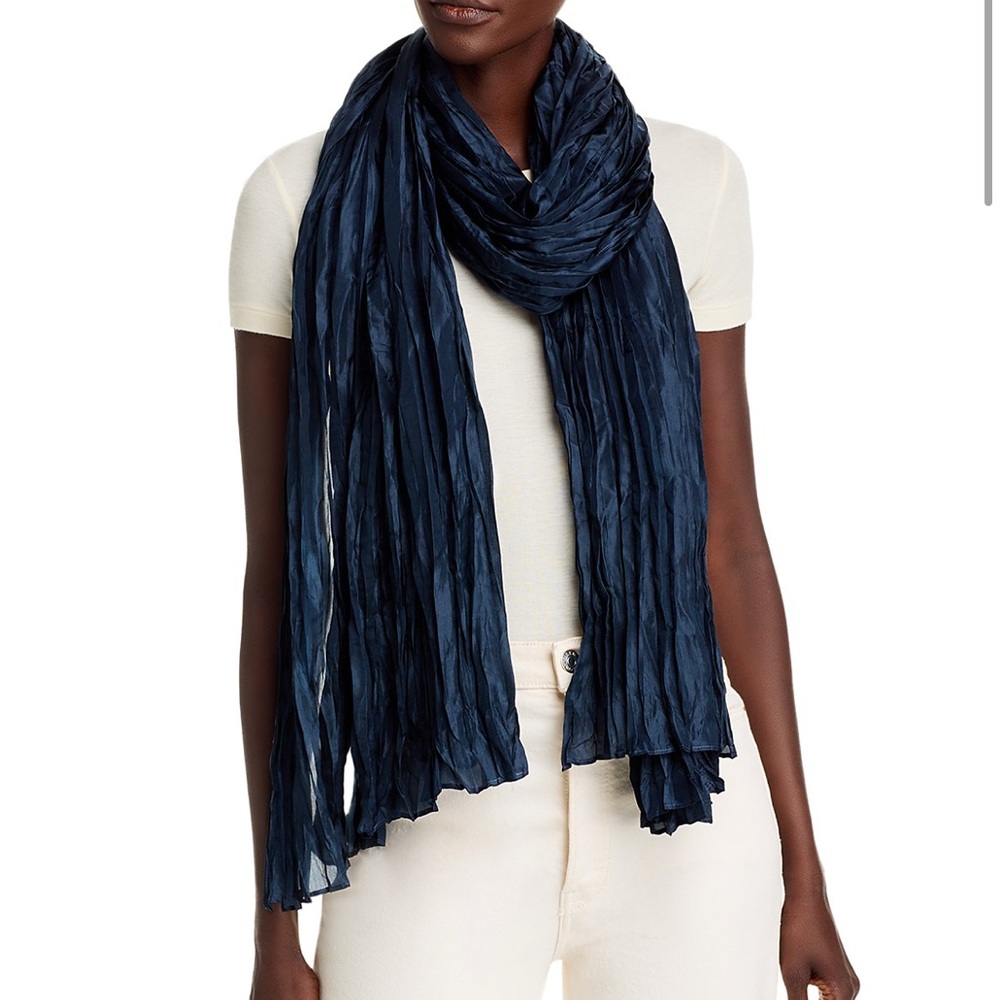 Eileen Fisher EUC Crinkle Silk Scarf